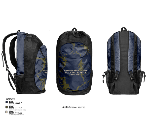 Gear Bag, Braves Brazilian Jiu-Jitsu School, Wrestling, Teamtime, Team time, sublimation, custom sports apparel, team uniforms, spirit wear, spiritwear, sports uniforms, custom shirts, team store, custom team store, fundraiser sports, apparel fundraiser
