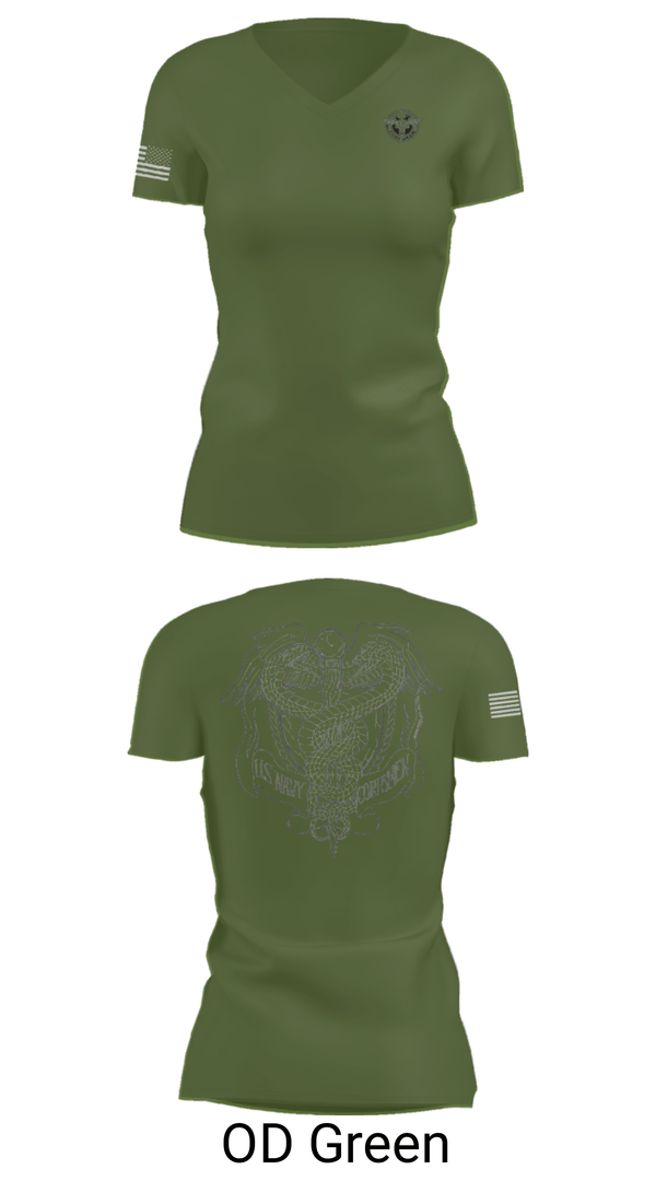 Women's Short Sleeve Vneck Shirt, EMF CP DET SAC, Navy, Teamtime, Team time, sublimation, custom sports apparel, team uniforms, spirit wear, spiritwear, sports uniforms, custom shirts, team store, custom team store, fundraiser sports, apparel fundraiser
