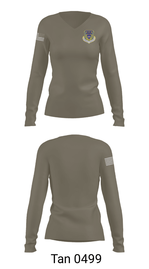 Women's Long Sleeve Vneck Shirt, 321 SMW, Air Force, Teamtime, Team time, sublimation, custom sports apparel, team uniforms, spirit wear, spiritwear, sports uniforms, custom shirts, team store, custom team store, fundraiser sports, apparel fundraiser