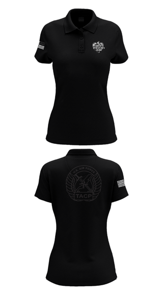 Women's Short Sleeve Performance Polo, 18th Air Support Operations Group, Air Force, Teamtime, Team time, sublimation, custom sports apparel, team uniforms, spirit wear, spiritwear, sports uniforms, custom shirts, team store, custom team store, fundraiser sports, apparel fundraiser