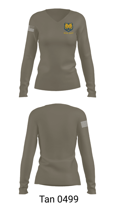 UNC BEARS 8989709 Women's Long Sleeve V-neck Shirt - 77