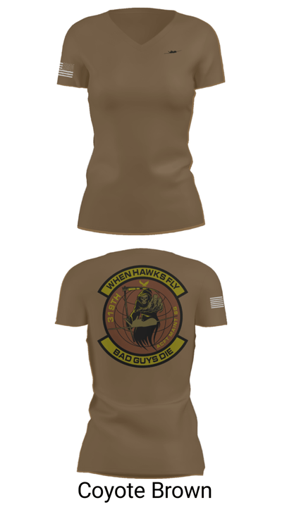 319th Maintenance Squadron 60744056 Women's Short Sleeve V-neck Shirt - 8