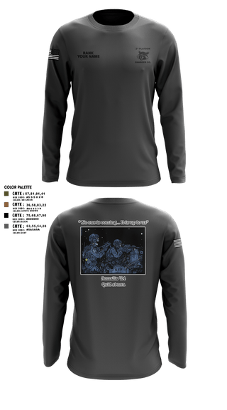 Long Sleeve Performance Shirt, Charger Co. / 2-112th Infantry Battalion, National Guard, Teamtime, Team time, sublimation, custom sports apparel, team uniforms, spirit wear, spiritwear, sports uniforms, custom shirts, team store, custom team store, fundraiser sports, apparel fundraiser