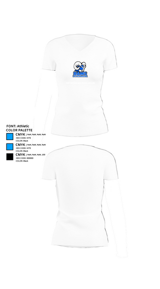 Womens Short Sleeve Vneck Shirt, Port Chester High School Bowling, Bowling, Teamtime, Team time, sublimation, custom sports apparel, team uniforms, spirit wear, spiritwear, sports uniforms, custom shirts, team store, custom team store, fundraiser sports, apparel fundraiser