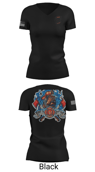 Womens Short Sleeve Vneck Shirt, Golden Fire Dept., , Teamtime, Team time, sublimation, custom sports apparel, team uniforms, spirit wear, spiritwear, sports uniforms, custom shirts, team store, custom team store, fundraiser sports, apparel fundraiser
