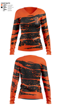 Rome Free Academy Bowling 93035868 Women's Long Sleeve V-neck Shirt - 2