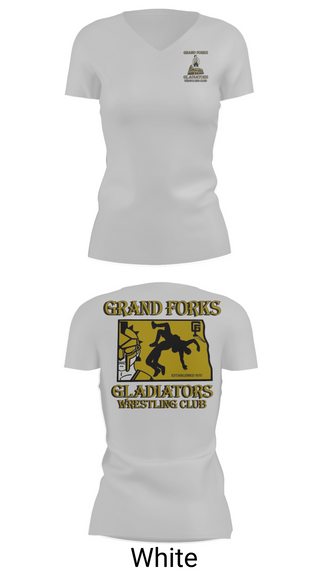 Womens Short Sleeve Vneck Shirt, Gladiators Wrestling Club, Wrestling, Teamtime, Team time, sublimation, custom sports apparel, team uniforms, spirit wear, spiritwear, sports uniforms, custom shirts, team store, custom team store, fundraiser sports, apparel fundraiser