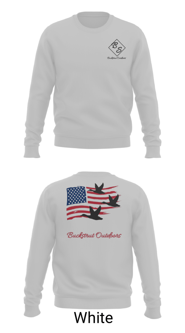 Crew Neck Sweatshirt, Buckstrut OutdoorsBuckstrut Outdoors, , Teamtime, Team time, sublimation, custom sports apparel, team uniforms, spirit wear, spiritwear, sports uniforms, custom shirts, team store, custom team store, fundraiser sports, apparel fundraiser
