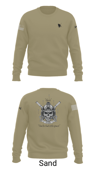 Crew Neck Sweatshirt, C co 1-185 Th, Army, Teamtime, Team time, sublimation, custom sports apparel, team uniforms, spirit wear, spiritwear, sports uniforms, custom shirts, team store, custom team store, fundraiser sports, apparel fundraiser