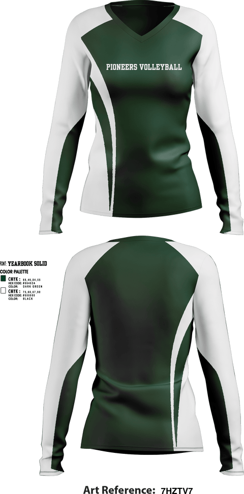 Womens Long Sleeve Vneck Shirt, Pioneers Volleyball, Women's Volleyball, Teamtime, Team time, sublimation, custom sports apparel, team uniforms, spirit wear, spiritwear, sports uniforms, custom shirts, team store, custom team store, fundraiser sports, apparel fundraiser