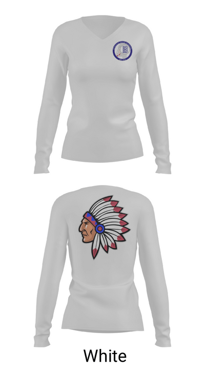 Byhalia High School Cheer 25376847 Women's Long Sleeve V-neck Shirt - 16