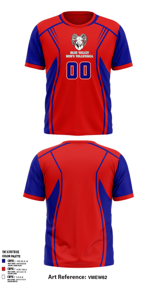 Short Sleeve Performance Shirt, Blue Valley High School Volleyball, Men's Volleyball, Teamtime, Team time, sublimation, custom sports apparel, team uniforms, spirit wear, spiritwear, sports uniforms, custom shirts, team store, custom team store, fundraiser sports, apparel fundraiser