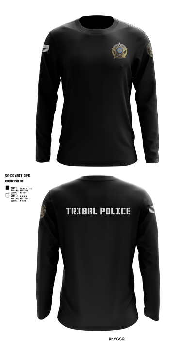 Eastern Shawnee Tribal Police 67427450 Long Sleeve Performance Shirt - 6