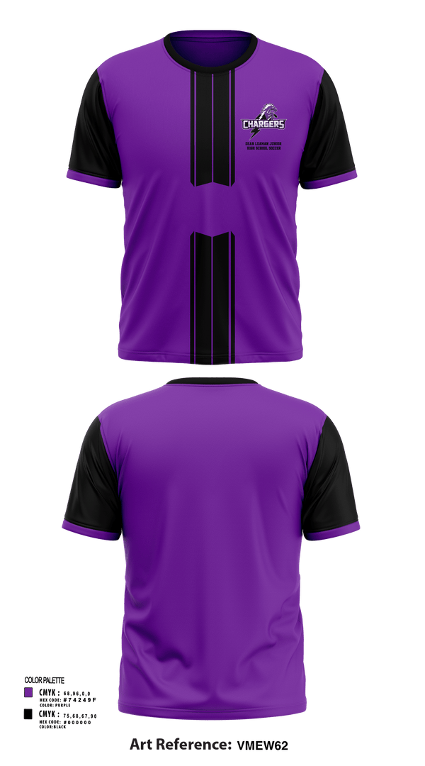Short Sleeve Performance Shirt, Dean Leaman Junior High School Soccer, Men's Soccer, Teamtime, Team time, sublimation, custom sports apparel, team uniforms, spirit wear, spiritwear, sports uniforms, custom shirts, team store, custom team store, fundraiser sports, apparel fundraiser