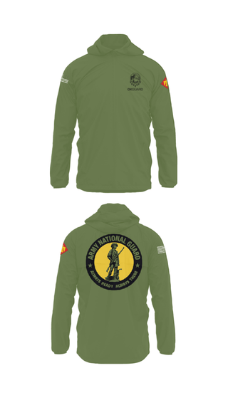 Windbreaker, Recruiting & Retention Battalion, National Guard, Teamtime, Team time, sublimation, custom sports apparel, team uniforms, spirit wear, spiritwear, sports uniforms, custom shirts, team store, custom team store, fundraiser sports, apparel fundraiser