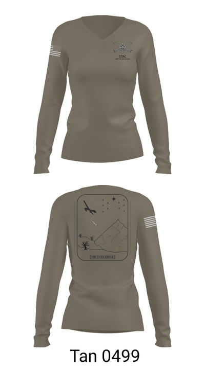 STAC, 389th MI BN (SO)(A) 69647578 Women's Long Sleeve V-neck Shirt - 77