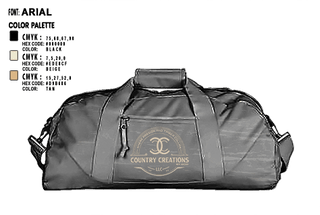 Duffle Bag, Country Creations by Bob, , Teamtime, Team time, sublimation, custom sports apparel, team uniforms, spirit wear, spiritwear, sports uniforms, custom shirts, team store, custom team store, fundraiser sports, apparel fundraiser