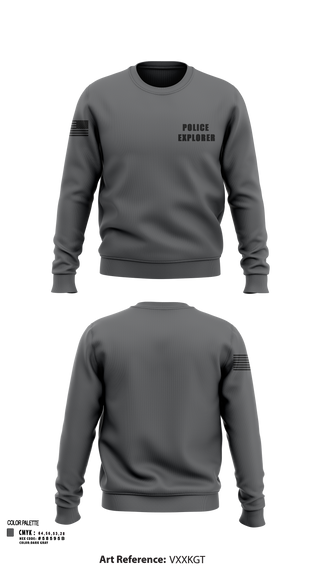 Crew Neck Sweatshirt, Police Explorer, Police, Teamtime, Team time, sublimation, custom sports apparel, team uniforms, spirit wear, spiritwear, sports uniforms, custom shirts, team store, custom team store, fundraiser sports, apparel fundraiser