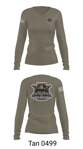 Women's Long Sleeve Vneck Shirt, Bravo Battery, Army, Teamtime, Team time, sublimation, custom sports apparel, team uniforms, spirit wear, spiritwear, sports uniforms, custom shirts, team store, custom team store, fundraiser sports, apparel fundraiser