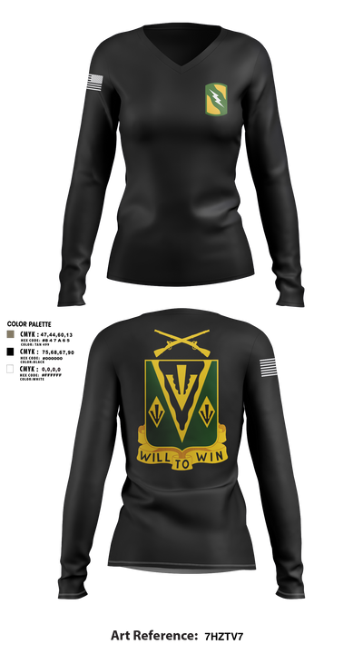 undefined Women's Long Sleeve V-neck Shirt - 3