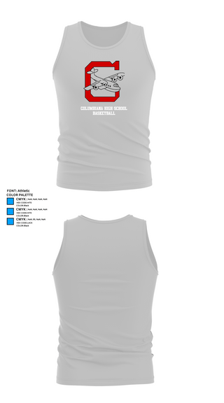 Tank Top, Columbiana High School Basketball, Men's Basketball, Teamtime, Team time, sublimation, custom sports apparel, team uniforms, spirit wear, spiritwear, sports uniforms, custom shirts, team store, custom team store, fundraiser sports, apparel fundraiser