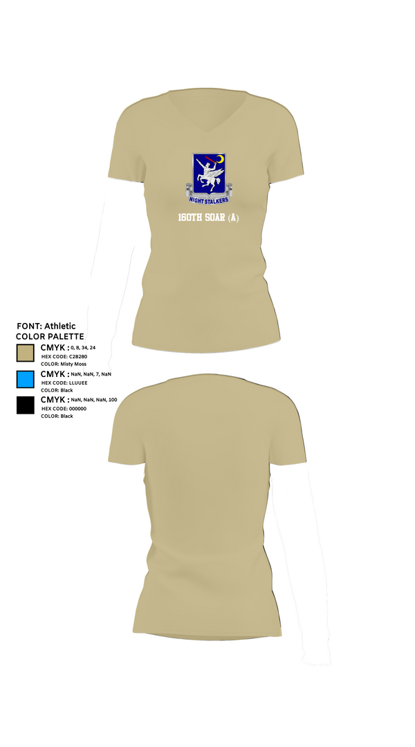 Womens Short Sleeve Vneck Shirt, 160th SOAR (A), , Teamtime, Team time, sublimation, custom sports apparel, team uniforms, spirit wear, spiritwear, sports uniforms, custom shirts, team store, custom team store, fundraiser sports, apparel fundraiser
