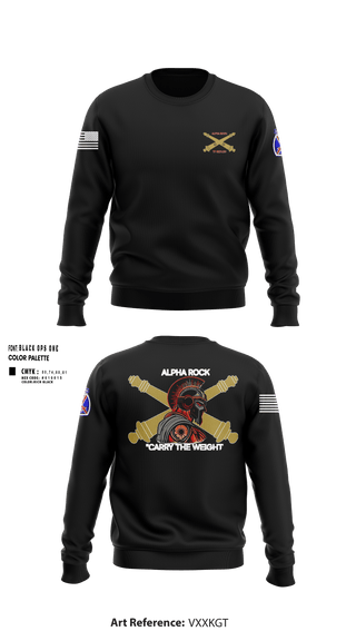 Crew Neck Sweatshirt, ALPHA ROCK, Army, Teamtime, Team time, sublimation, custom sports apparel, team uniforms, spirit wear, spiritwear, sports uniforms, custom shirts, team store, custom team store, fundraiser sports, apparel fundraiser