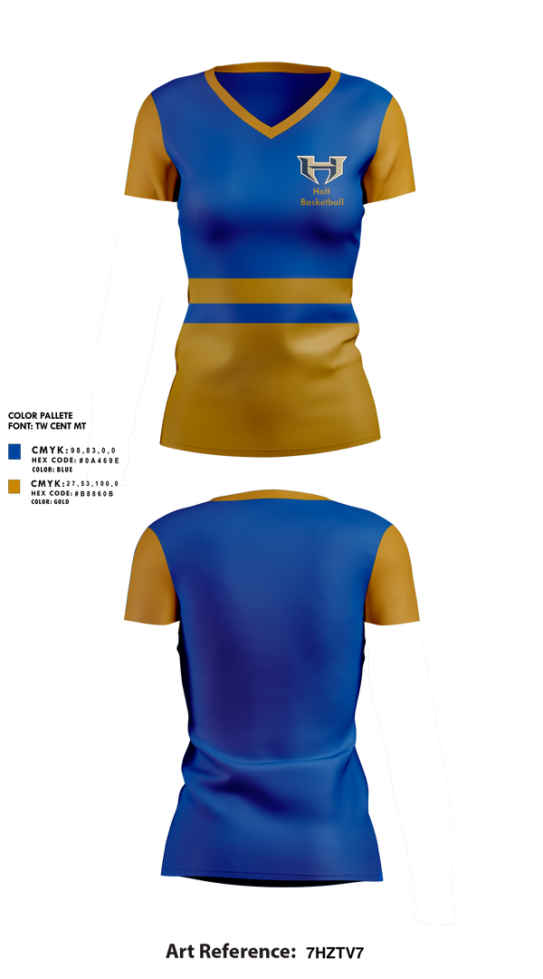 Womens Short Sleeve Vneck Shirt, Holt High School Basketball, Women's Basketball, Teamtime, Team time, sublimation, custom sports apparel, team uniforms, spirit wear, spiritwear, sports uniforms, custom shirts, team store, custom team store, fundraiser sports, apparel fundraiser