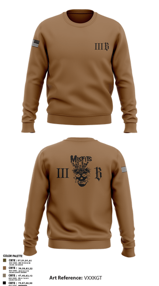 Crew Neck Sweatshirt, 3B 1-325 AIR, 2BCT, 82ND ABN DIV, Army, Teamtime, Team time, sublimation, custom sports apparel, team uniforms, spirit wear, spiritwear, sports uniforms, custom shirts, team store, custom team store, fundraiser sports, apparel fundraiser