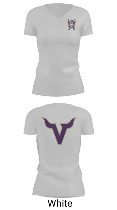 Valencia High School Basketball 51770721 Women's Short Sleeve V-neck Shirt - 19