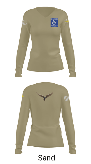 Womens Long Sleeve Vneck Shirt, 1-5 25th, Army, Teamtime, Team time, sublimation, custom sports apparel, team uniforms, spirit wear, spiritwear, sports uniforms, custom shirts, team store, custom team store, fundraiser sports, apparel fundraiser