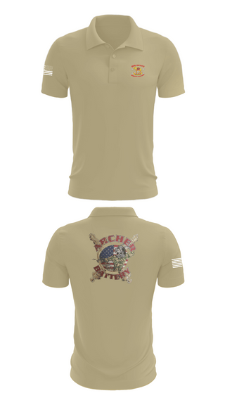 Short Sleeve Performance Polo, Archer Battery 2-2 FA, Army, Teamtime, Team time, sublimation, custom sports apparel, team uniforms, spirit wear, spiritwear, sports uniforms, custom shirts, team store, custom team store, fundraiser sports, apparel fundraiser