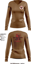Charlie Company Cobras 69081058 Women's Long Sleeve V-neck Shirt - 3