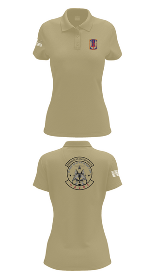 Womens Short Sleeve Performance Polo, 1-169th E Company, National Guard, Teamtime, Team time, sublimation, custom sports apparel, team uniforms, spirit wear, spiritwear, sports uniforms, custom shirts, team store, custom team store, fundraiser sports, apparel fundraiser