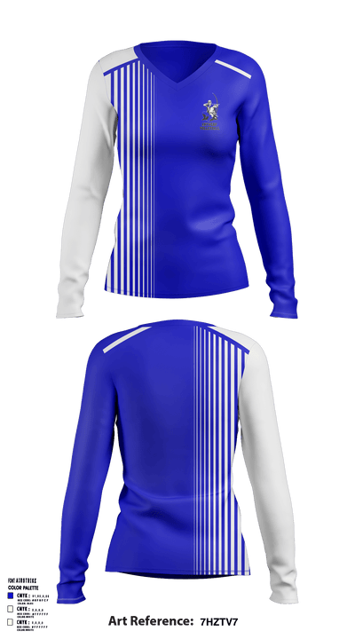 Antwerp Archers 65245545 Women's Long Sleeve V-neck Shirt - 40
