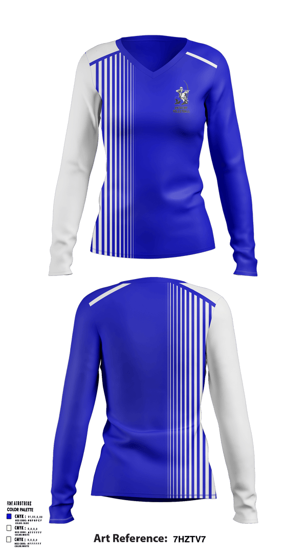 Women's Long Sleeve Vneck Shirt, Antwerp Senior High School Volleyball, Women's Volleyball, Teamtime, Team time, sublimation, custom sports apparel, team uniforms, spirit wear, spiritwear, sports uniforms, custom shirts, team store, custom team store, fundraiser sports, apparel fundraiser
