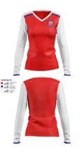 Jackson Preparatory School Swimming 57912925 Women's Long Sleeve V-neck Shirt - 40