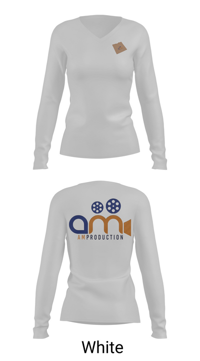 AM PRODUCTION 13584295 Women's Long Sleeve V-neck Shirt - 16