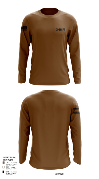 Long Sleeve Performance Shirt, 3-16 FA, Army, Teamtime, Team time, sublimation, custom sports apparel, team uniforms, spirit wear, spiritwear, sports uniforms, custom shirts, team store, custom team store, fundraiser sports, apparel fundraiser