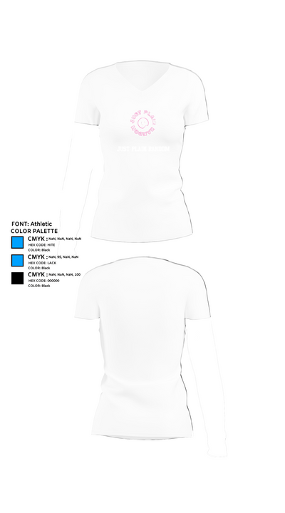 Just Plain Random 95435361 Women's Short Sleeve V-neck Shirt - 18