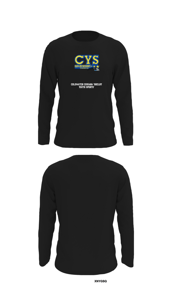 Long Sleeve Performance Shirt, ColdWater Cougara 'Shelby Youth Sports', Track & Field, Teamtime, Team time, sublimation, custom sports apparel, team uniforms, spirit wear, spiritwear, sports uniforms, custom shirts, team store, custom team store, fundraiser sports, apparel fundraiser
