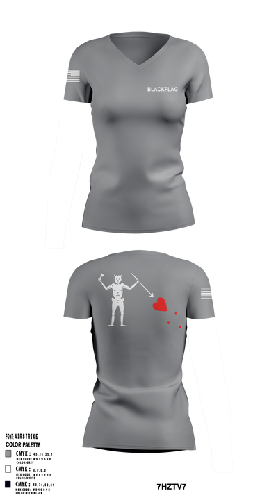 Blackflag 61511552 Women's Short Sleeve V-neck Shirt - 3