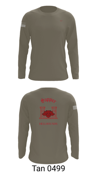 Long Sleeve Performance Shirt, 811th EN CO, , Teamtime, Team time, sublimation, custom sports apparel, team uniforms, spirit wear, spiritwear, sports uniforms, custom shirts, team store, custom team store, fundraiser sports, apparel fundraiser