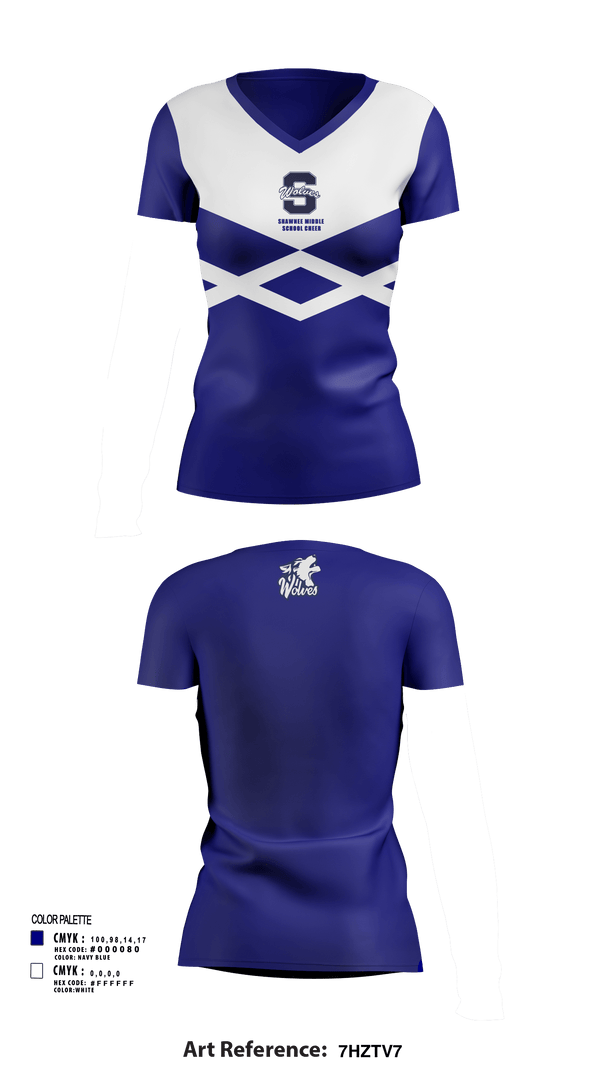 Womens Short Sleeve Vneck Shirt, Shawnee Middle School Cheer, Cheer, Teamtime, Team time, sublimation, custom sports apparel, team uniforms, spirit wear, spiritwear, sports uniforms, custom shirts, team store, custom team store, fundraiser sports, apparel fundraiser