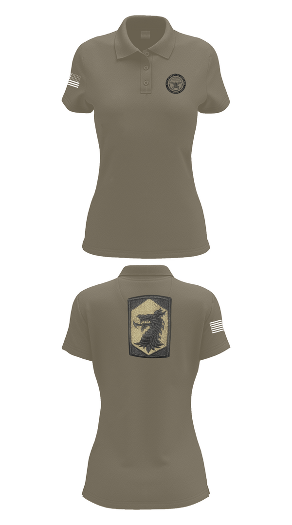 Womens Short Sleeve Performance Polo, 445 Chemical Company, National Guard, Teamtime, Team time, sublimation, custom sports apparel, team uniforms, spirit wear, spiritwear, sports uniforms, custom shirts, team store, custom team store, fundraiser sports, apparel fundraiser