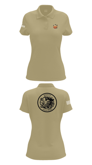 Womens Short Sleeve Performance Polo, USS MAKIN ISLANDC5 MKI, Navy, Teamtime, Team time, sublimation, custom sports apparel, team uniforms, spirit wear, spiritwear, sports uniforms, custom shirts, team store, custom team store, fundraiser sports, apparel fundraiser