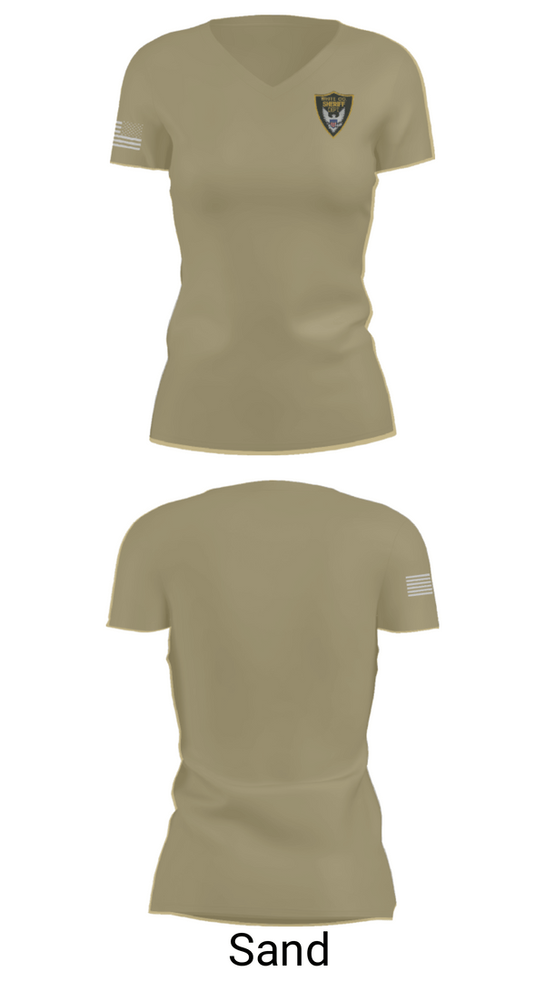 Womens Short Sleeve Vneck Shirt, White County Sheriff's Office, Police, Teamtime, Team time, sublimation, custom sports apparel, team uniforms, spirit wear, spiritwear, sports uniforms, custom shirts, team store, custom team store, fundraiser sports, apparel fundraiser