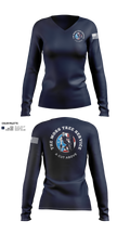 The Moss Tree Service 86074742 Women's Long Sleeve V-neck Shirt - 72