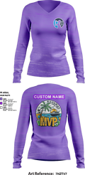 MVP Cruise 2025 37485566 Women's Long Sleeve V-neck Shirt - 3