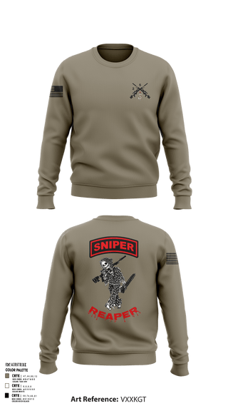 Crew Neck Sweatshirt, Reaper SectionReaper Section (color), Army, Teamtime, Team time, sublimation, custom sports apparel, team uniforms, spirit wear, spiritwear, sports uniforms, custom shirts, team store, custom team store, fundraiser sports, apparel fundraiser